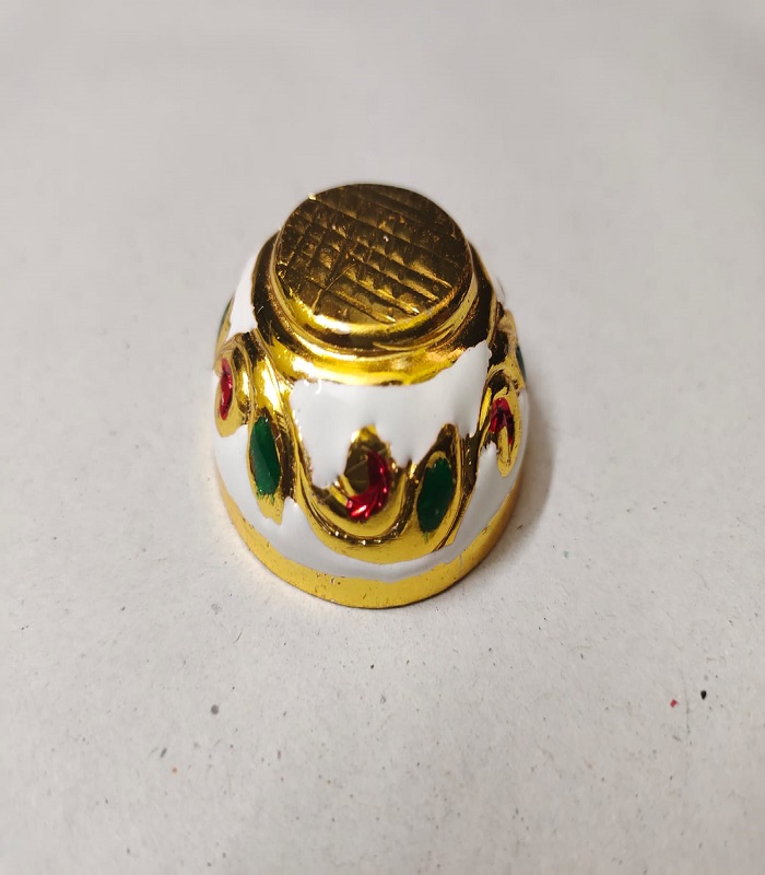 Chandan Kumkum Metal bowl with gold coating - 1.5 inch