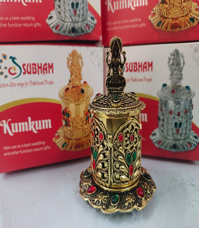 Kumkum Chimizh - Gold Antique