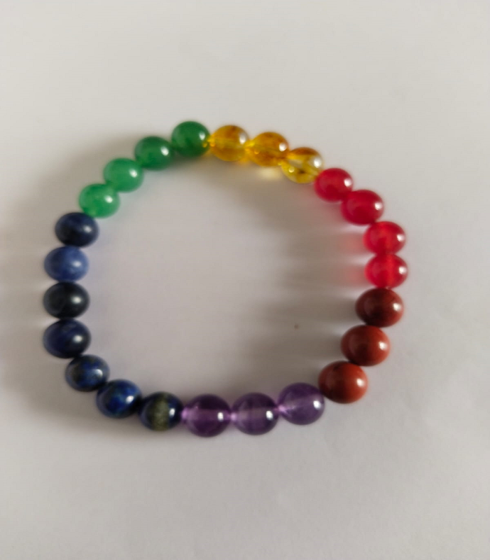 Natural Stone Seven Chakra Bracelet